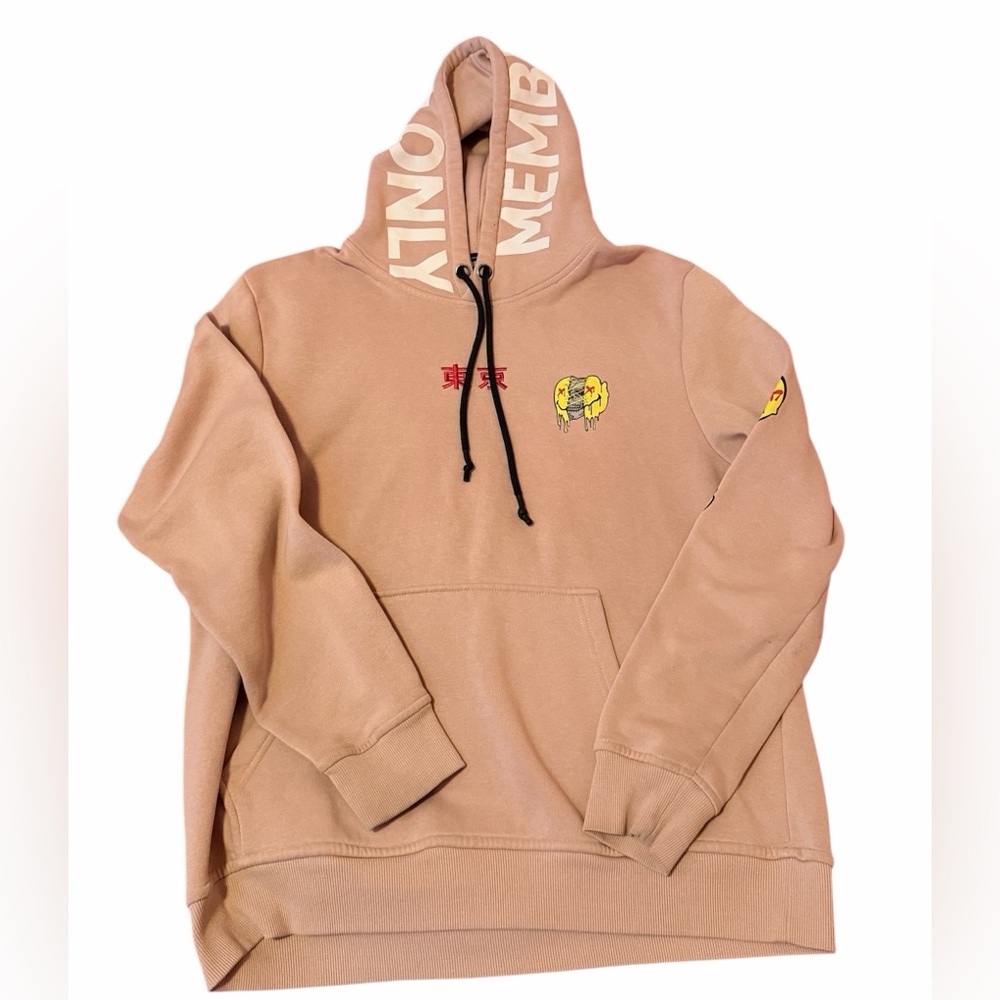 Members Only Hoodie Graphic Pink Pullover Sweatshirt‎ Small